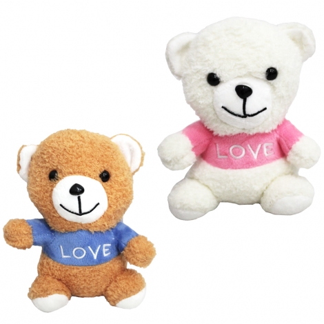 URSO DE PELUCIA COM VENTOSA LOVE - ROSA