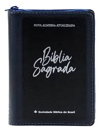 BÍBLIA SAGRADA - AZUL COM ZÍPER