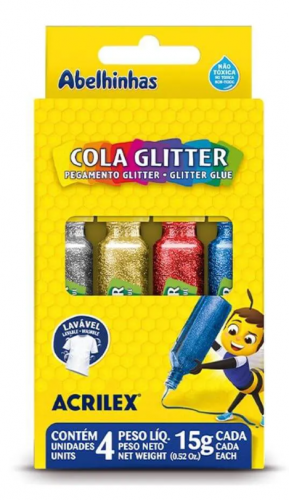 COLA GLITTER 4 CORES - ACRILEX