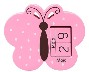 CALENDARIO DE MESA DE MADEIRA MDF BORBOLETA