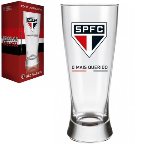 COPO LAGER DE VIDRO SAO PAULO 300ML