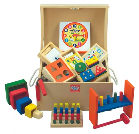 BAÚ PEDAGÓGICO COM 10 BRINQUEDOS - MAXI TOYS