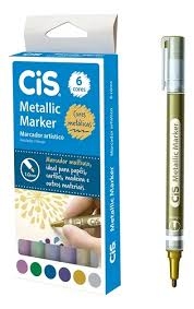 MARCADOR ARTÍSTICO CIS METALLIC - 1 CANETA