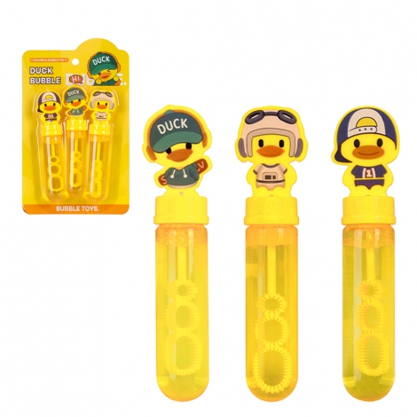 LANCA BOLHA DE SABAO NO TUBO PATO DUCK BUBBLE COM 3 PECAS