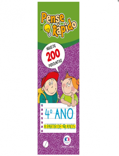 LIVRO FLASH CARDS PENSE RÁPIDO - 4º ANO