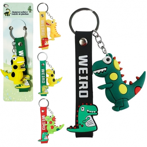 CHAVEIRO EMBORRACHADO DE PVC DINOSSAURO