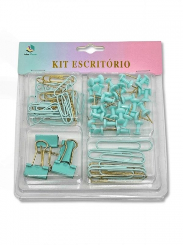 KIT ESCRITÓRIO INTER PAPER - VERDE ÁGUA