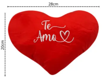 ALMOFADA CORAÇÃO TE AMO 20 X 28CM