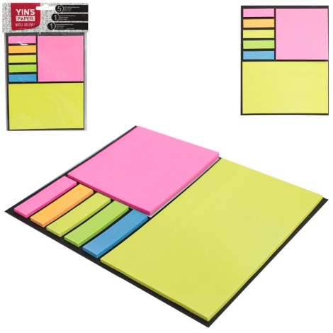 BLOCO DE ANOTACAO STICKER COM MARCADOR DE PAGINA YINS PAPER COM 175 FOLHAS