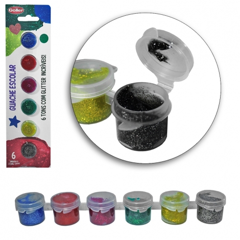 GUACHE ESCOLAR GOLLER - 6 CORES