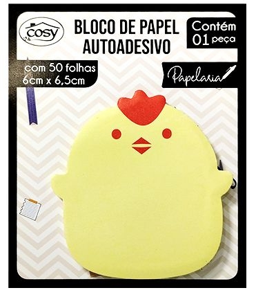 BLOCO DE ANOTACAO STICKER ADESIVO GALINHA COM 50 FOLHAS - VERDE