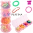 KIT ACESSORIOS PARA CABELO ELASTICO / RABICO + MINI PIRANHA 120 PECAS NO ESTOJO URSO