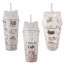 COPO COM TAMPA E CANUDO DE PLASTICO ANIMAIS 680ML