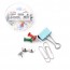 KIT ESCRITORIO COM CLIPS + BINDERS + TACHINHA PERCEVEJO E ALFINETE TACHINHA PARA MAPA E CORTICA WIN PAPER 79 PECAS